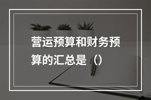 营运预算和财务预算的汇总是（）