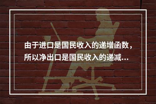 由于进口是国民收入的递增函数，所以净出口是国民收入的递减函数