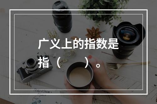 广义上的指数是指（　　）。