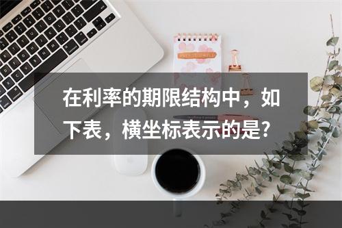 在利率的期限结构中，如下表，横坐标表示的是?