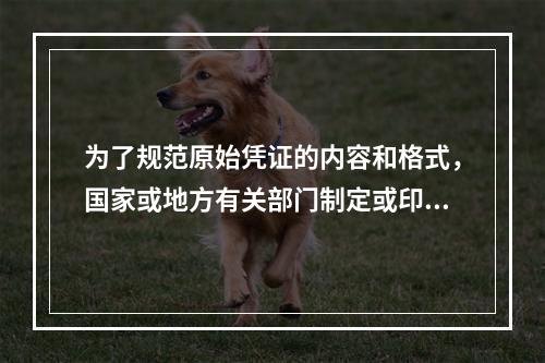 为了规范原始凭证的内容和格式，国家或地方有关部门制定或印制统