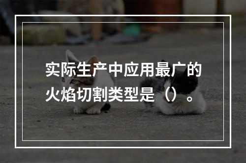 实际生产中应用最广的火焰切割类型是（）。