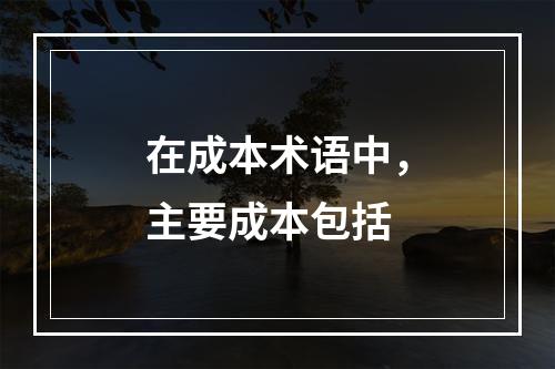 在成本术语中，主要成本包括