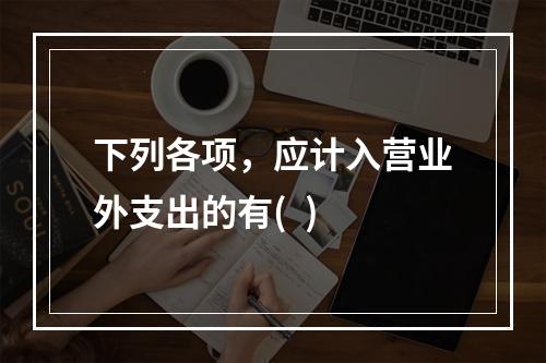 下列各项，应计入营业外支出的有(  )