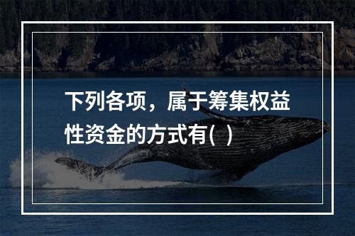 下列各项，属于筹集权益性资金的方式有(  )