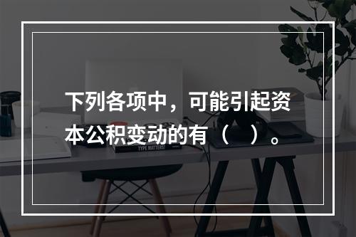 下列各项中，可能引起资本公积变动的有（　）。