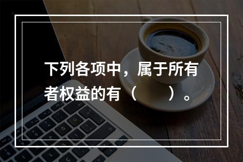 下列各项中，属于所有者权益的有（　　）。