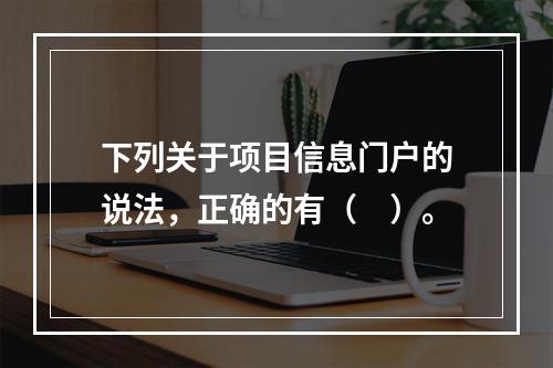 下列关于项目信息门户的说法，正确的有（　）。