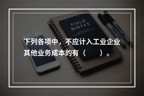 下列各项中，不应计入工业企业其他业务成本的有（　　）。