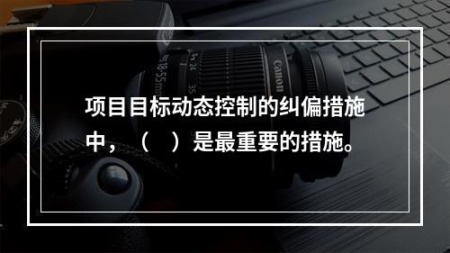 项目目标动态控制的纠偏措施中，（　）是最重要的措施。