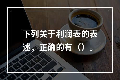 下列关于利润表的表述，正确的有（）。