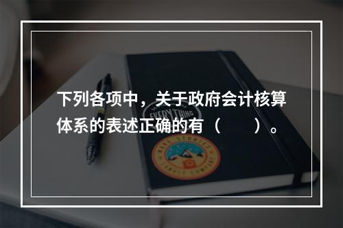 下列各项中，关于政府会计核算体系的表述正确的有（　　）。