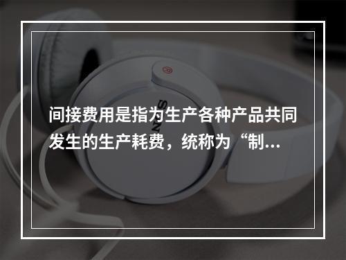 间接费用是指为生产各种产品共同发生的生产耗费，统称为“制造费