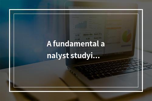 A fundamental analyst studyin