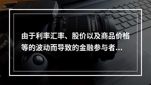 由于利率汇率、股价以及商品价格等的波动而导致的金融参与者的资