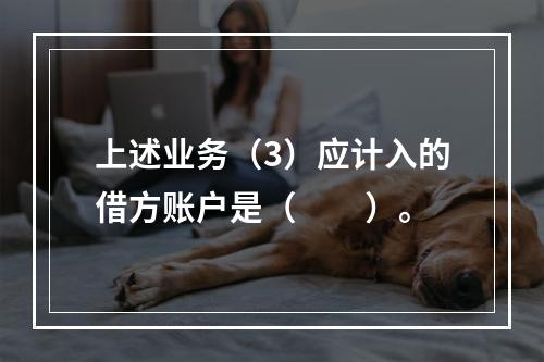 上述业务（3）应计入的借方账户是（　　）。