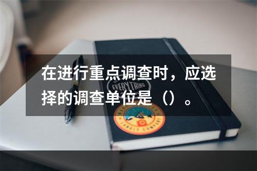 在进行重点调查时，应选择的调查单位是（）。