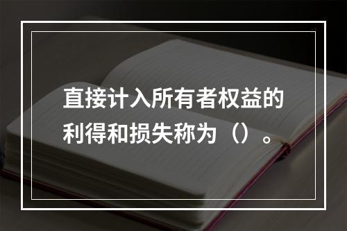 直接计入所有者权益的利得和损失称为（）。