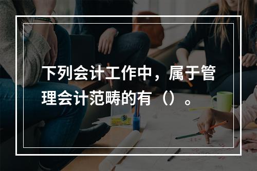 下列会计工作中，属于管理会计范畴的有（）。