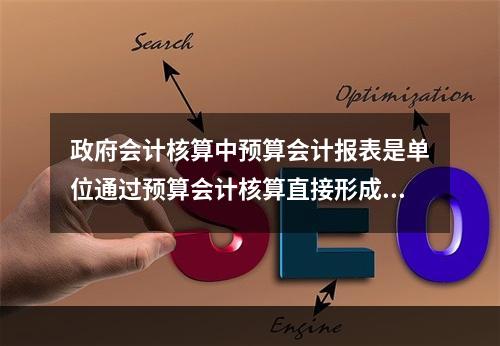 政府会计核算中预算会计报表是单位通过预算会计核算直接形成的报