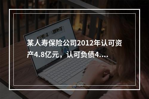 某人寿保险公司2012年认可资产4.8亿元，认可负债4.3亿