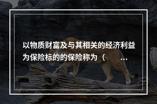 以物质财富及与其相关的经济利益为保险标的的保险称为（　　）。