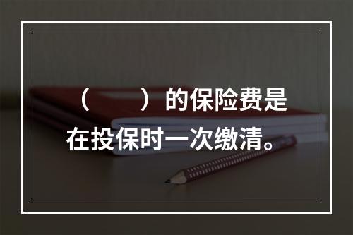 （　　）的保险费是在投保时一次缴清。