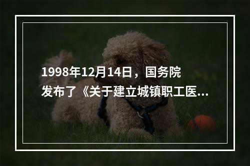 1998年12月14日，国务院发布了《关于建立城镇职工医疗保