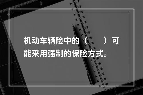 机动车辆险中的（　　）可能采用强制的保险方式。