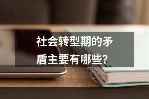 社会转型期的矛盾主要有哪些？