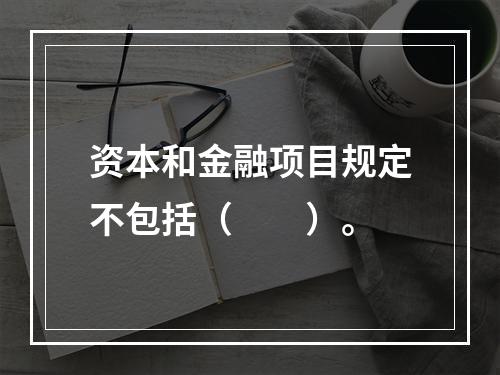 资本和金融项目规定不包括（　　）。