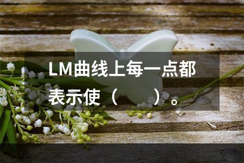 LM曲线上每一点都表示使（　　）。