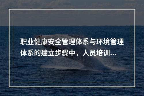 职业健康安全管理体系与环境管理体系的建立步骤中，人员培训之前