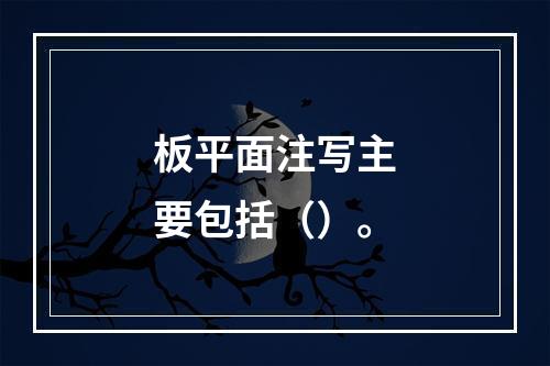 板平面注写主要包括（）。