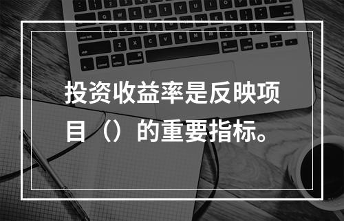 投资收益率是反映项目（）的重要指标。