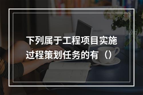 下列属于工程项目实施过程策划任务的有（）