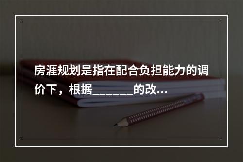 房涯规划是指在配合负担能力的调价下，根据______的改变而