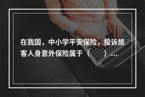 在我国，中小学平安保险，投诉旅客人身意外保险属于（　　）。