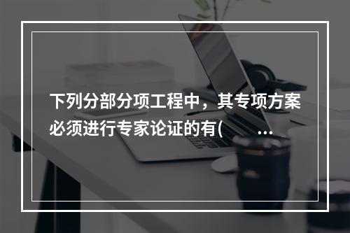 下列分部分项工程中，其专项方案必须进行专家论证的有(　　)。