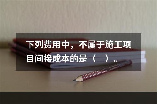 下列费用中，不属于施工项目间接成本的是（　）。