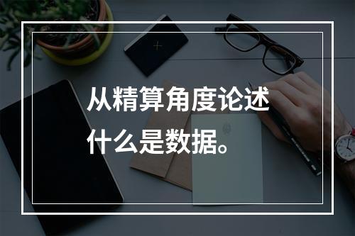 从精算角度论述什么是数据。