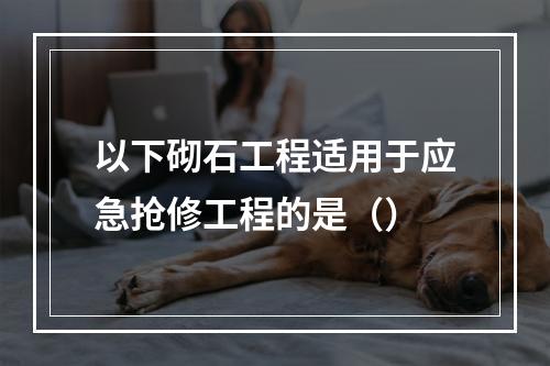 以下砌石工程适用于应急抢修工程的是（）