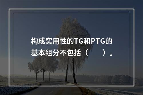 构成实用性的TG和PTG的基本组分不包括（　　）。