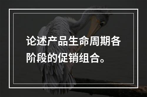 论述产品生命周期各阶段的促销组合。