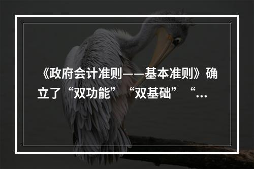 《政府会计准则——基本准则》确立了“双功能”“双基础”“双报