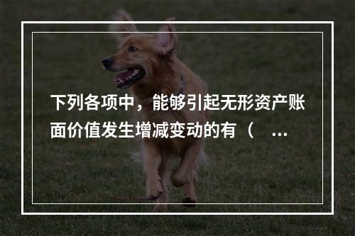 下列各项中，能够引起无形资产账面价值发生增减变动的有（　）。