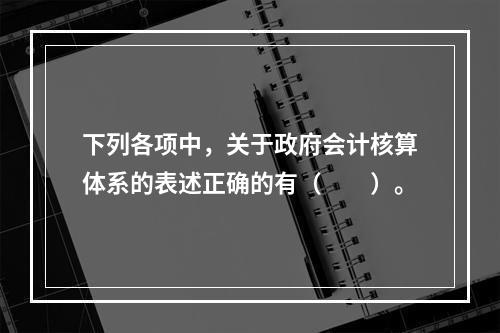 下列各项中，关于政府会计核算体系的表述正确的有（　　）。