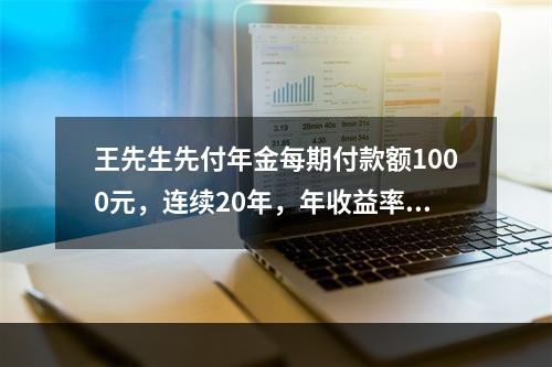 王先生先付年金每期付款额1000元，连续20年，年收益率5%