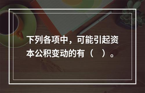 下列各项中，可能引起资本公积变动的有（　）。