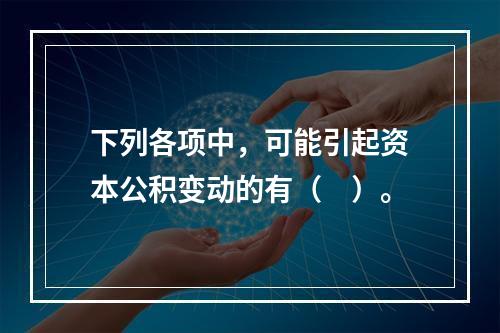 下列各项中，可能引起资本公积变动的有（　）。